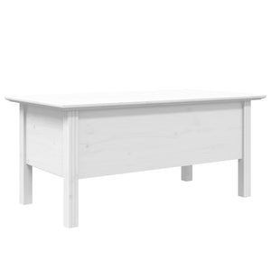 Weißer Couchtisch BODO Kiefer Massivholz 100x55 cm