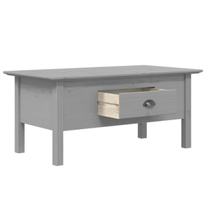Couchtisch BODO Grau Kiefer Massivholz 100x55 cm