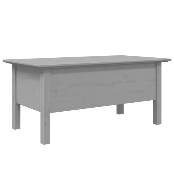 Couchtisch BODO Grau Kiefer Massivholz 100x55 cm
