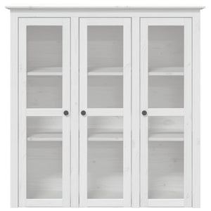 Weißer Vitrinenschrank Kiefer Massivholz