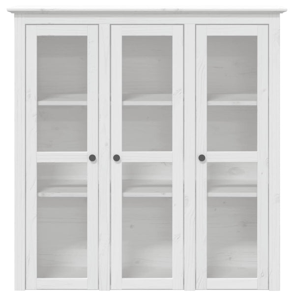 Weißer Vitrinenschrank Kiefer Massivholz
