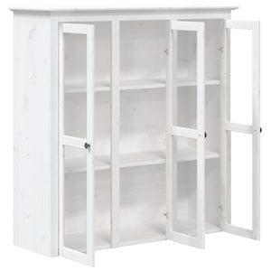 Weißer Vitrinenschrank Kiefer Massivholz