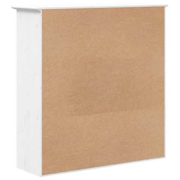 Weißer Vitrinenschrank Kiefer Massivholz