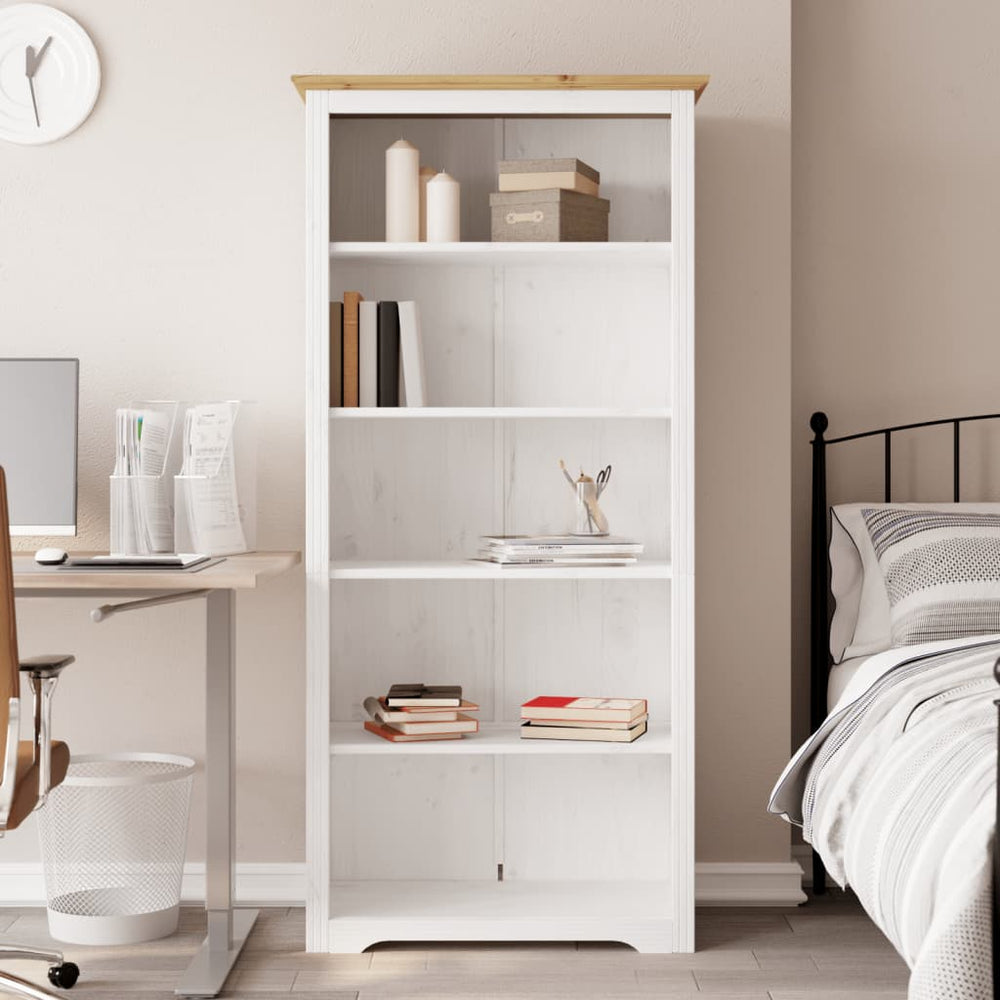 Bücherregal Kiefer Massivholz Braun 173cm