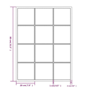 Wandspiegel Schwarz 80x60cm 2er Set