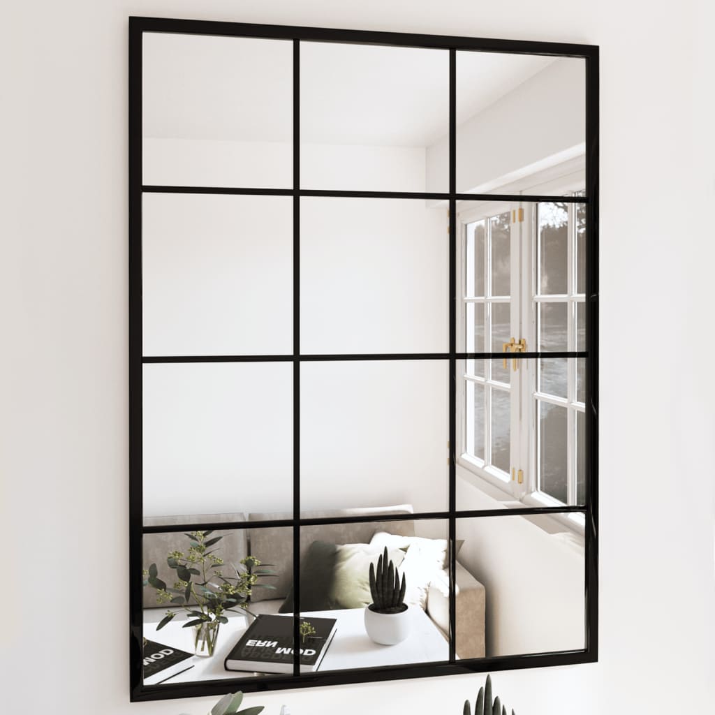 Wandspiegel Schwarz 80x60cm 2er Set
