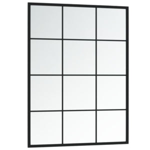 Wandspiegel Set, 3 Stück, Schwarz, 80x60 cm