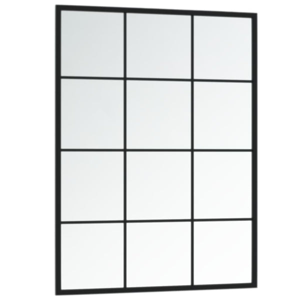 Wandspiegel Set, 3 Stück, Schwarz, 80x60 cm
