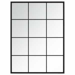 Wandspiegel Set, 3 Stück, Schwarz, 80x60 cm