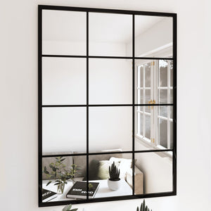 Wandspiegel Set, 3 Stück, Schwarz, 80x60 cm