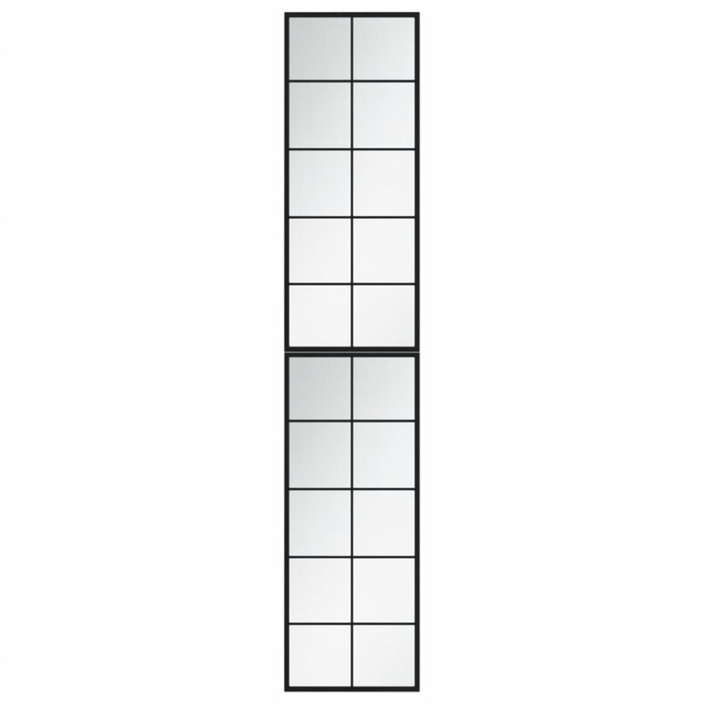Wandspiegel Set Schwarz 100x40 cm (2 Stk.)