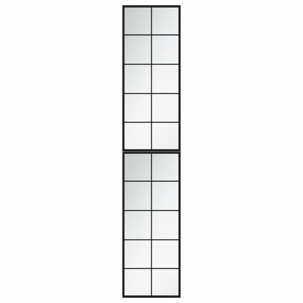 Wandspiegel Set Schwarz 100x40 cm (2 Stk.)