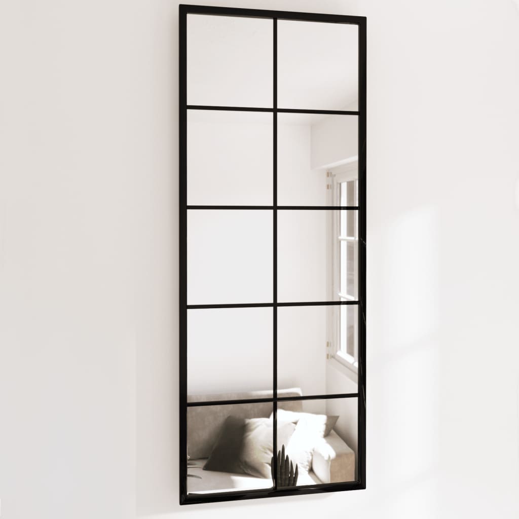 Wandspiegel Set Schwarz 100x40 cm (2 Stk.)