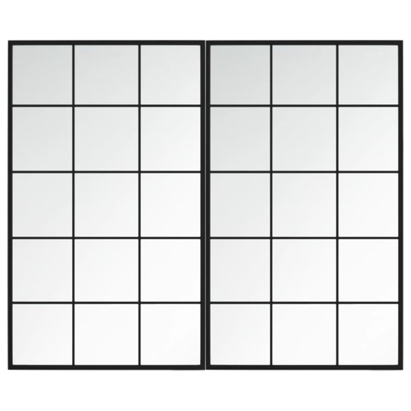 Wandspiegel Schwarz 100x60 cm, 2er-Set