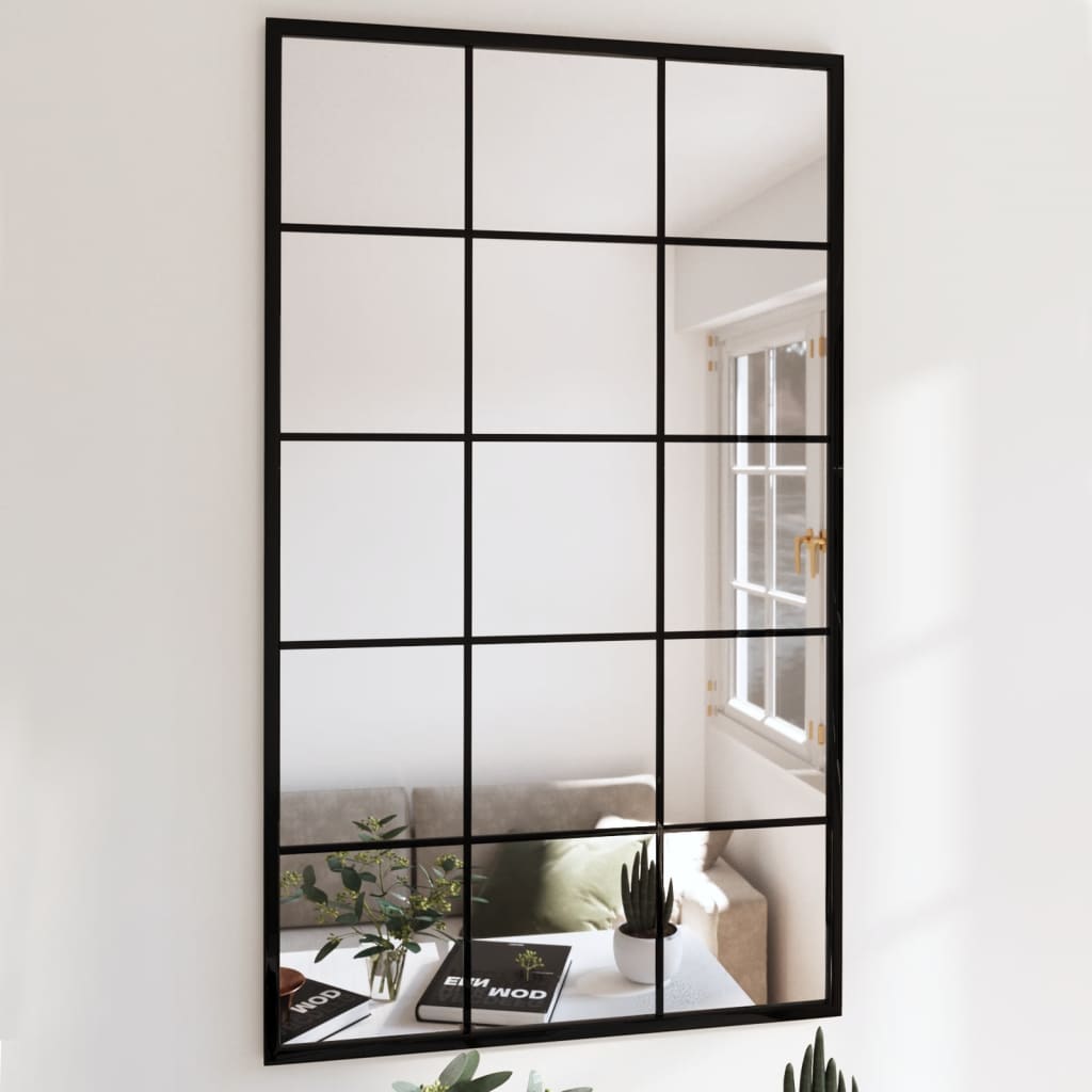 Wandspiegel Schwarz 100x60 cm, 2er-Set
