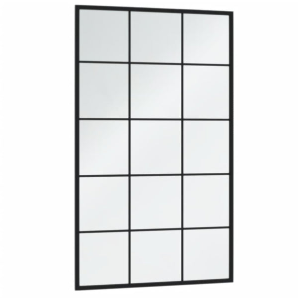 Wandspiegel Set 3-teilig Schwarz 100x60 cm
