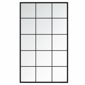 Wandspiegel Set 3-teilig Schwarz 100x60 cm