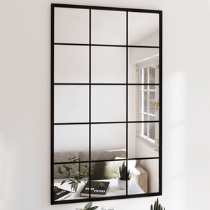 Wandspiegel Set 3-teilig Schwarz 100x60 cm