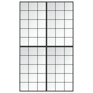 Wandspiegel Set Schwarz 100x60 cm (4 Stk.)