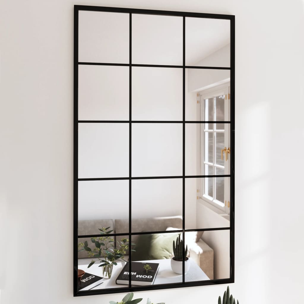 Wandspiegel Set Schwarz 100x60 cm (4 Stk.)