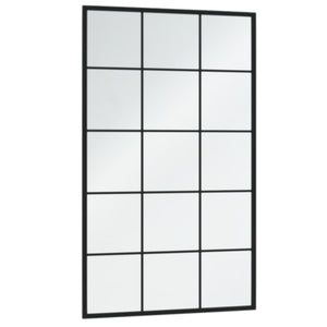 Wandspiegel Set Schwarz 100x60 cm (6 Stk.)