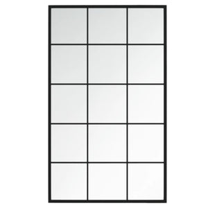 Wandspiegel Set Schwarz 100x60 cm (6 Stk.)