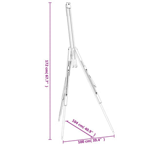 Staffelei 100x104x172 cm Massivholz Buche
