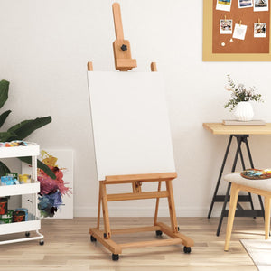 Staffelei 55x53,5x178 cm Massivholz Buche