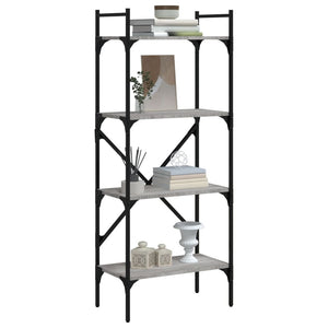 Bücherregal Grau Sonoma 4 Fächer