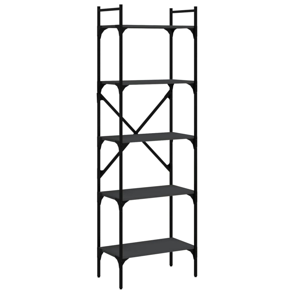 vidaXL Bibliothèque à 5 niveaux noir 56x31,5x174 cm Aggloméré
