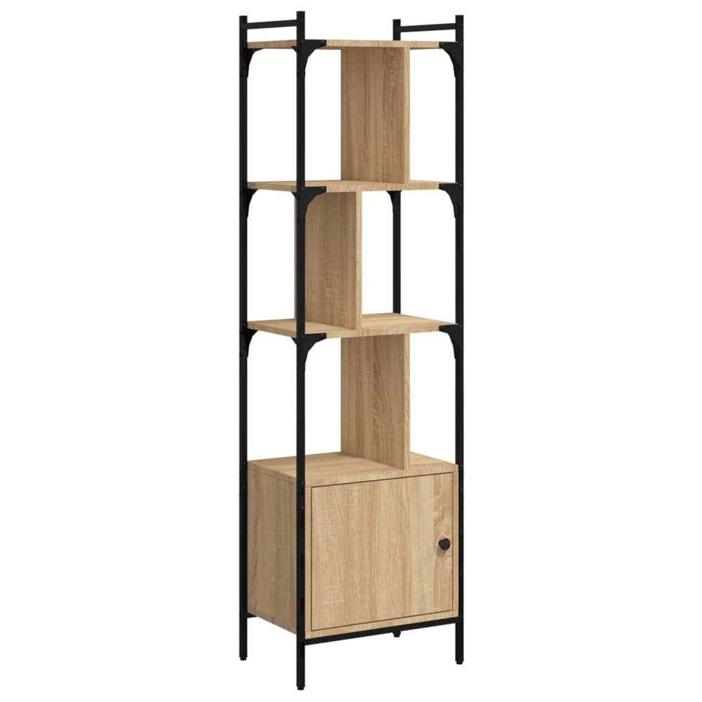 vidaXL Bibliothèque avec porte Chêne Sonoma 44,5x30x154,5 cm Bois d'ingénierie