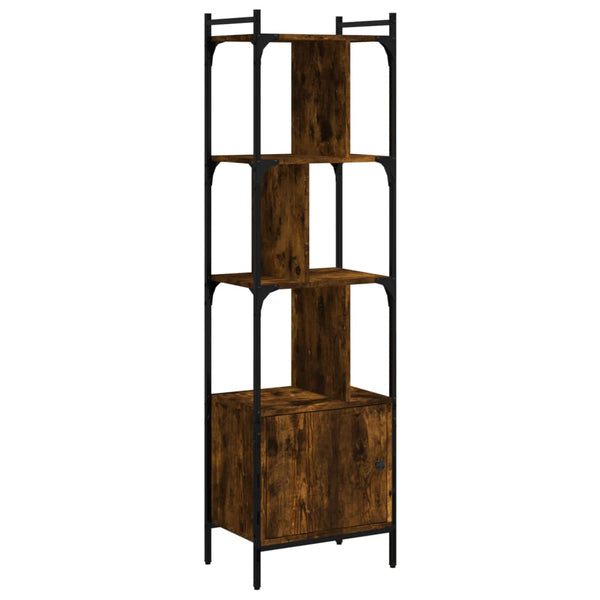 Bücherregal Räuchereiche mit Tür 154,5cm