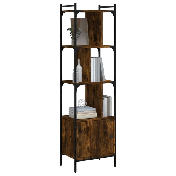 Bücherregal Räuchereiche mit Tür 154,5cm
