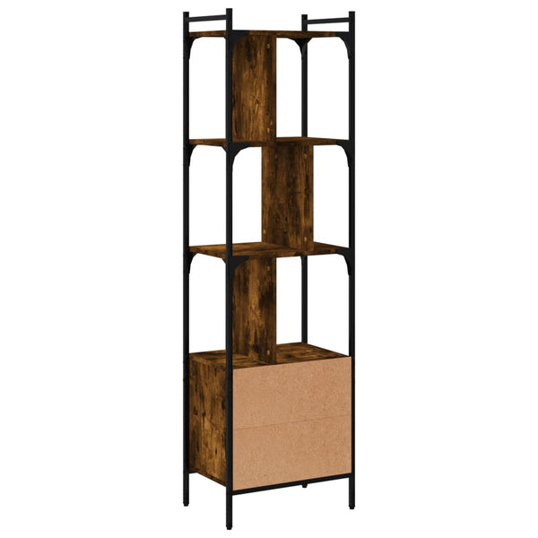 Bücherregal Räuchereiche mit Tür 154,5cm