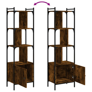 Bücherregal Räuchereiche mit Tür 154,5cm