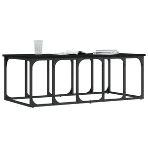 Schwarzer Couchtisch 100x50 cm