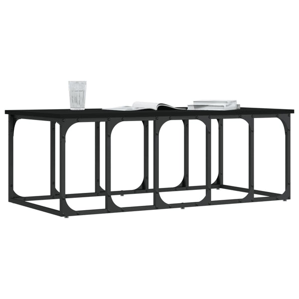 Schwarzer Couchtisch 100x50 cm