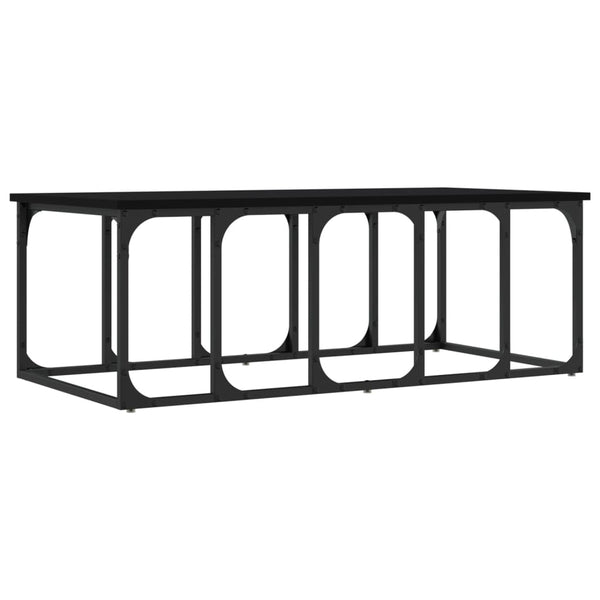 Schwarzer Couchtisch 100x50 cm