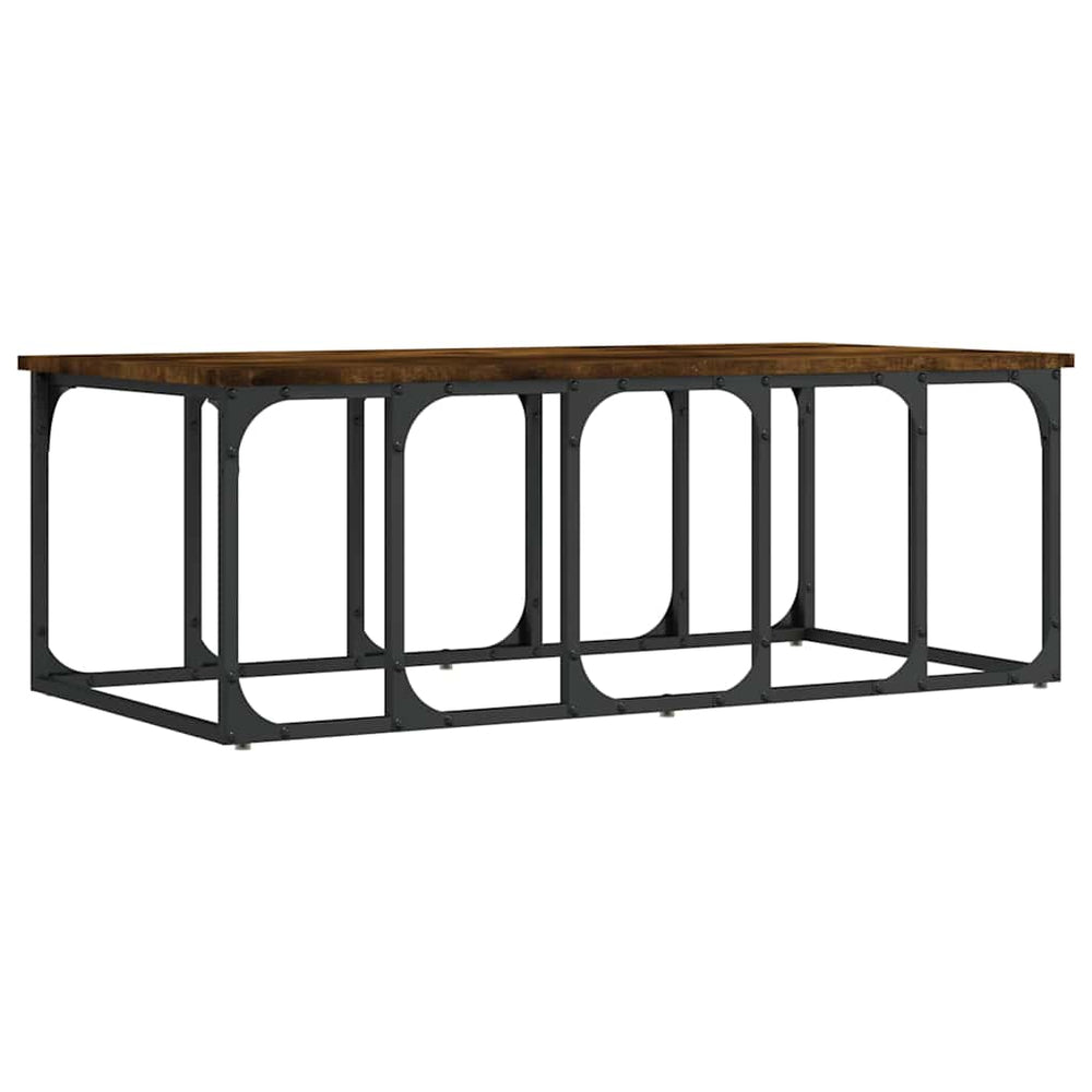 vidaXL Coffee Table Smoked Oak 100x50x35.5 cm Engineered Wood