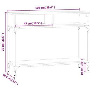 Schwarzer Konsolentisch 100 cm