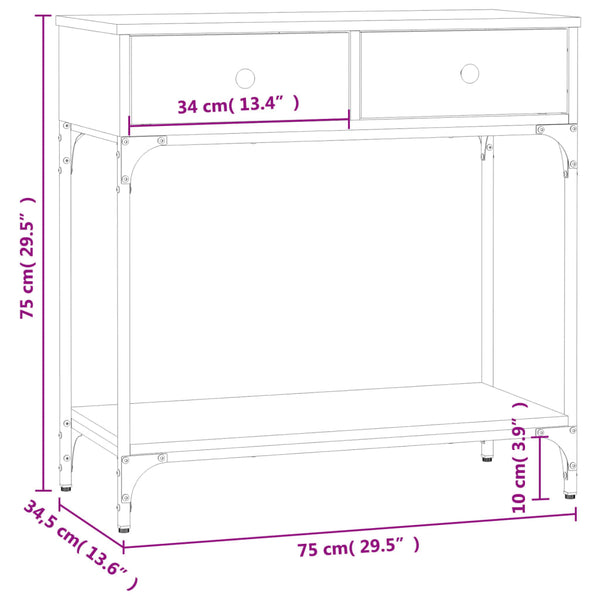 Konsolentisch Räuchereiche 75 cm