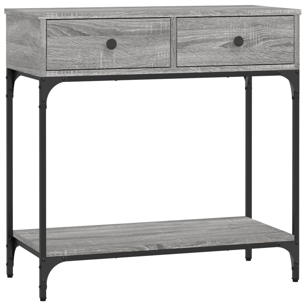 vidaXL Console table gris sonoma 75x34,5x75 cm Bois d'ingénierie