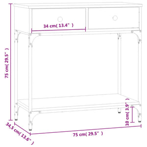 Konsolentisch Grau Sonoma 75 cm