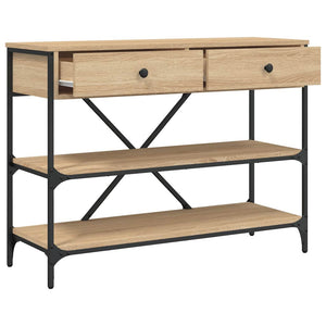 vidaXL Console Table with Drawers and Shelves Sonoma Oak