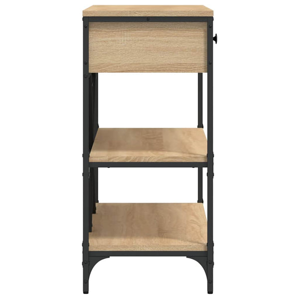 vidaXL Console Table with Drawers and Shelves Sonoma Oak