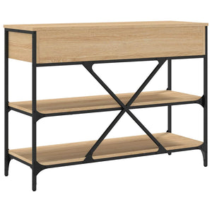 vidaXL Console Table with Drawers and Shelves Sonoma Oak