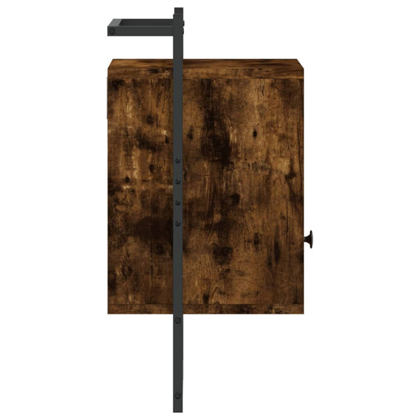 Wand-Nachttisch Räuchereiche 40x30x61 cm