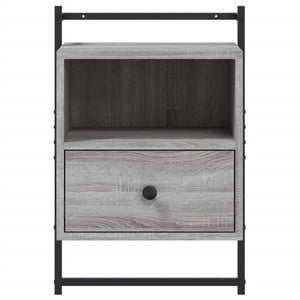 Wand-Nachttisch Grau Sonoma 40x30x61 cm