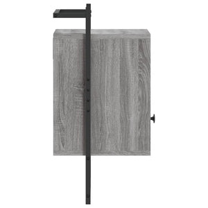 Wand-Nachttisch Grau Sonoma 40x30x61 cm