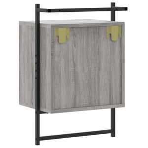 Wand-Nachttisch Grau Sonoma 40x30x61 cm